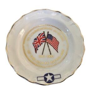 USAAF In England 50 Year Commemorative Special Edition Bone China Coaster